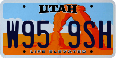 UT license plate W959SH