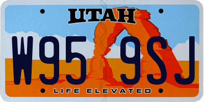 UT license plate W959SJ