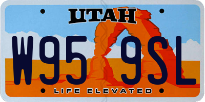 UT license plate W959SL