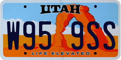 UT license plate W959SS
