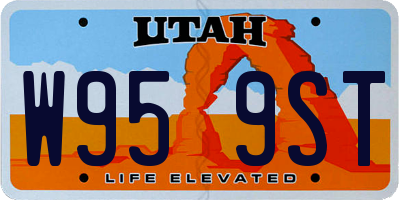 UT license plate W959ST