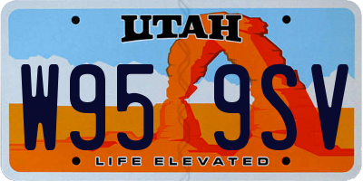UT license plate W959SV