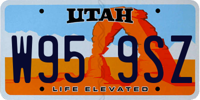 UT license plate W959SZ