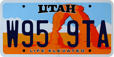 UT license plate W959TA