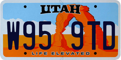 UT license plate W959TD