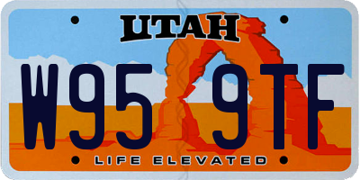 UT license plate W959TF