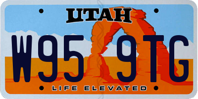 UT license plate W959TG