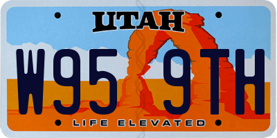 UT license plate W959TH