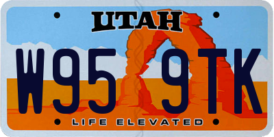 UT license plate W959TK