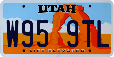 UT license plate W959TL