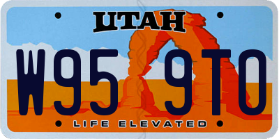 UT license plate W959TO
