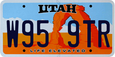 UT license plate W959TR