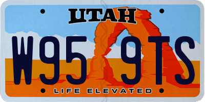 UT license plate W959TS