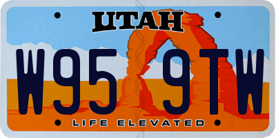 UT license plate W959TW