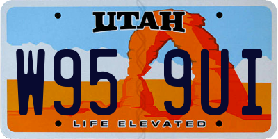 UT license plate W959UI