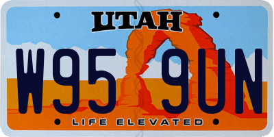 UT license plate W959UN