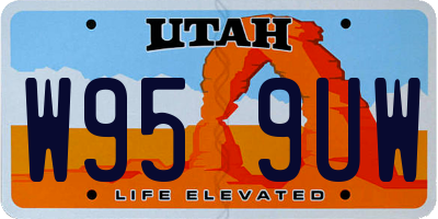 UT license plate W959UW