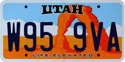 UT license plate W959VA