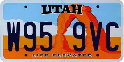 UT license plate W959VC