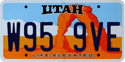 UT license plate W959VE