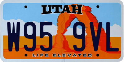 UT license plate W959VL