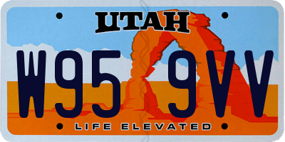 UT license plate W959VV