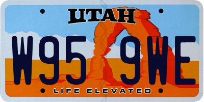 UT license plate W959WE