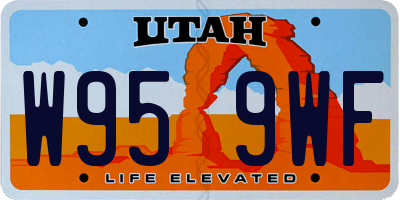 UT license plate W959WF
