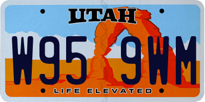 UT license plate W959WM