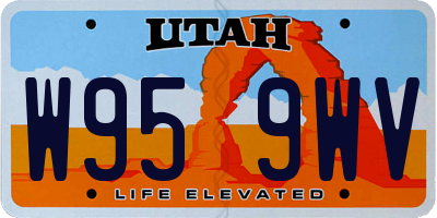 UT license plate W959WV