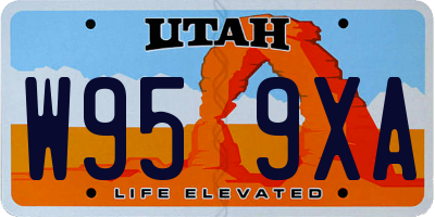 UT license plate W959XA