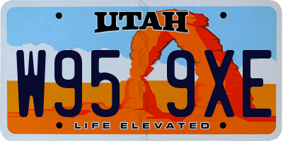 UT license plate W959XE