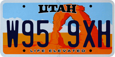 UT license plate W959XH