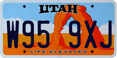 UT license plate W959XJ