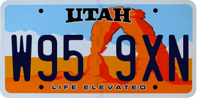 UT license plate W959XN