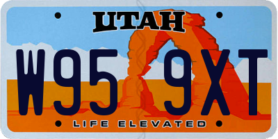 UT license plate W959XT