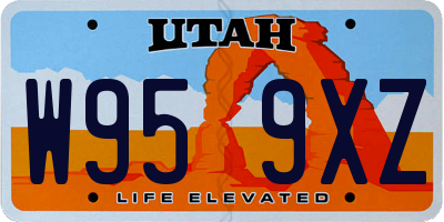 UT license plate W959XZ
