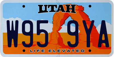 UT license plate W959YA