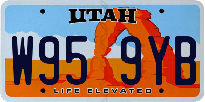 UT license plate W959YB