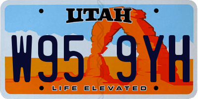 UT license plate W959YH