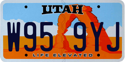 UT license plate W959YJ