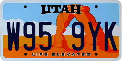 UT license plate W959YK
