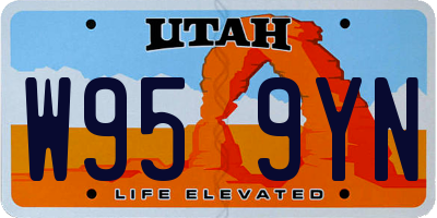 UT license plate W959YN