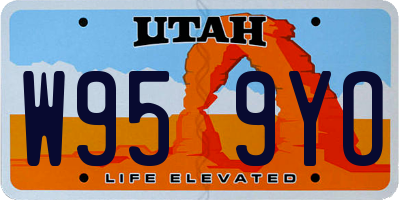 UT license plate W959YO