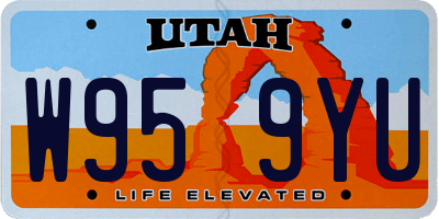 UT license plate W959YU