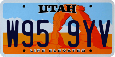 UT license plate W959YV
