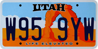 UT license plate W959YW