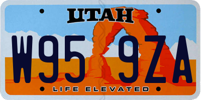 UT license plate W959ZA