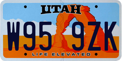 UT license plate W959ZK