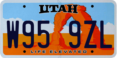 UT license plate W959ZL